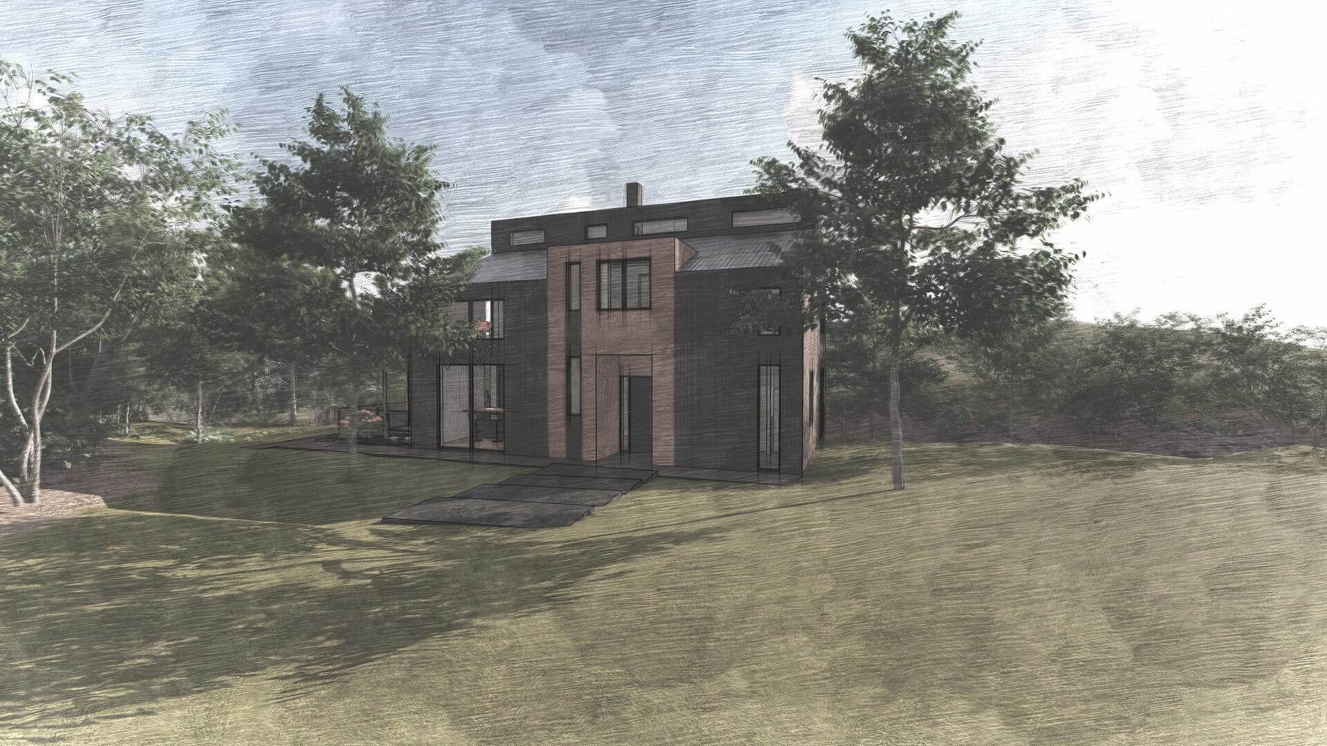 Skizze Privathaus in Steinbach