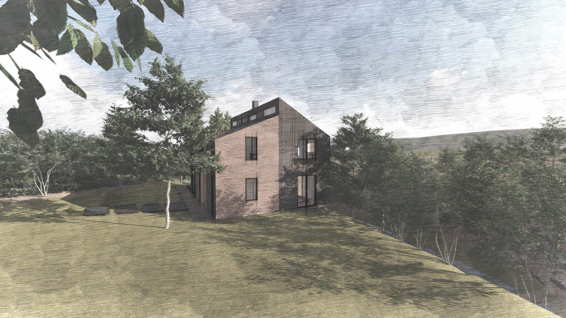 Skizze Privathaus in Steinbach