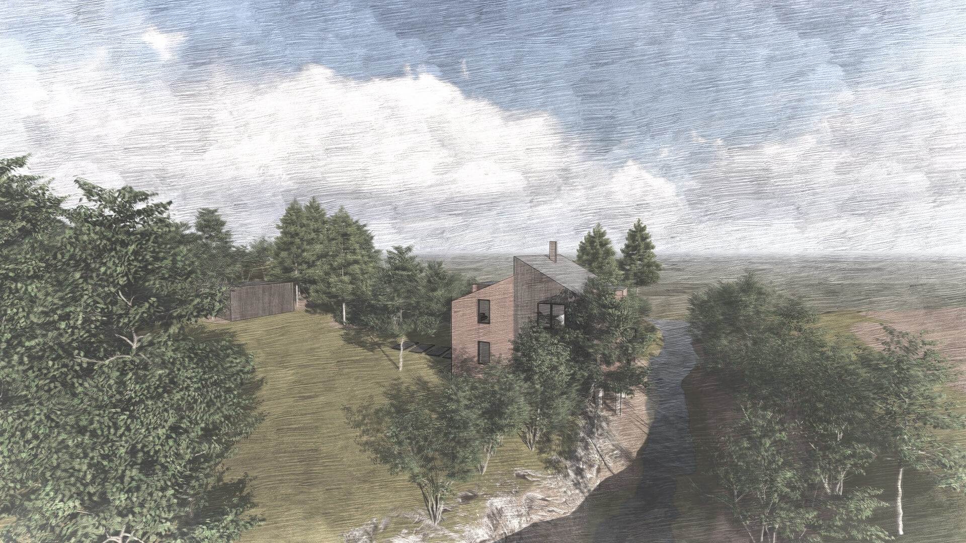 Skizze Privathaus in Steinbach